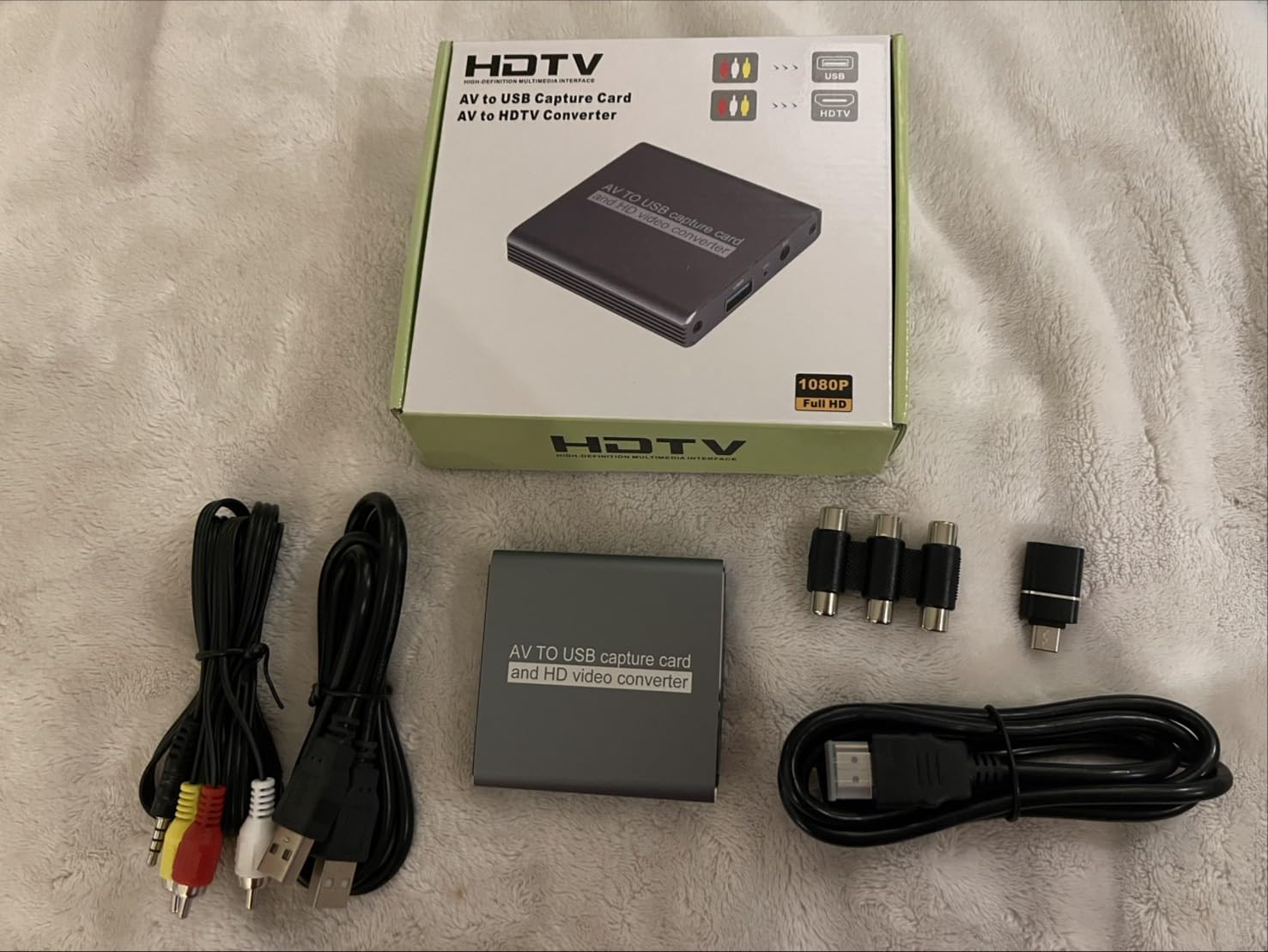 VHS to Digital Capture Card – USB Video Capture Card with HDMI Loop Out, RCA AV to USB for VCR/DVD/Hi8/PS2/Wii, 1080P 30fps Analog to Digital Converter, Effortless Record & Preview Old Videos on TV/PC customer photo 1