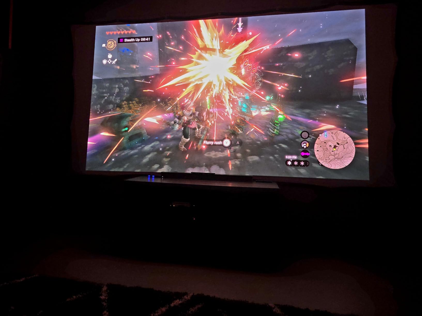 JMGO N1S 4K Upgrade Triple Laser Projector, 1700 ISO Lumens, Google TV customer photo 1