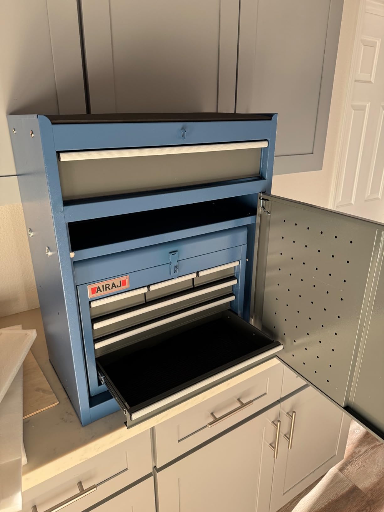 7-Drawer Tool Chest with Wheels, 40'' Rolling Tool Chest with Drawers, Red customer photo 1