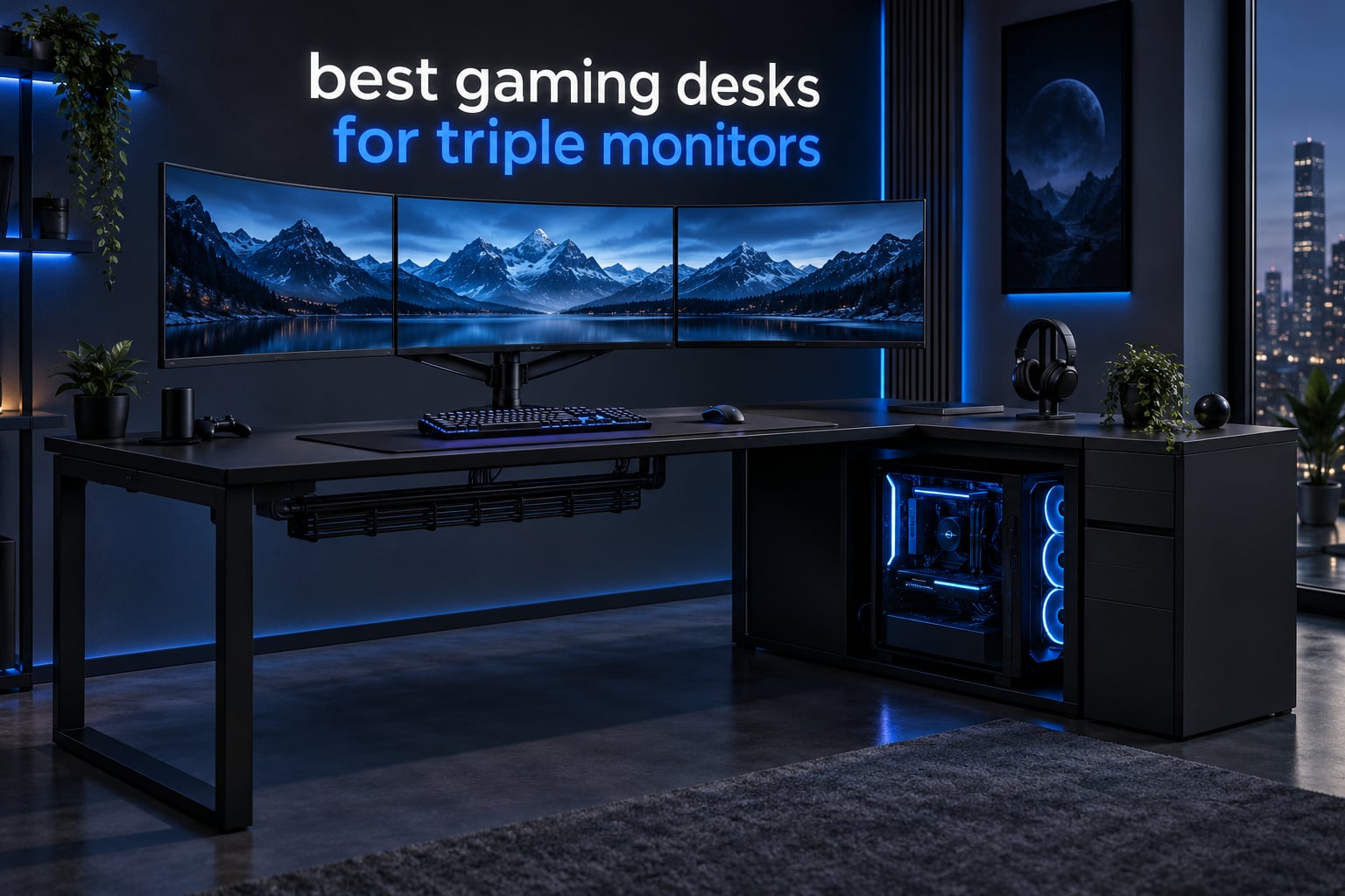 best gaming desks for triple monitors